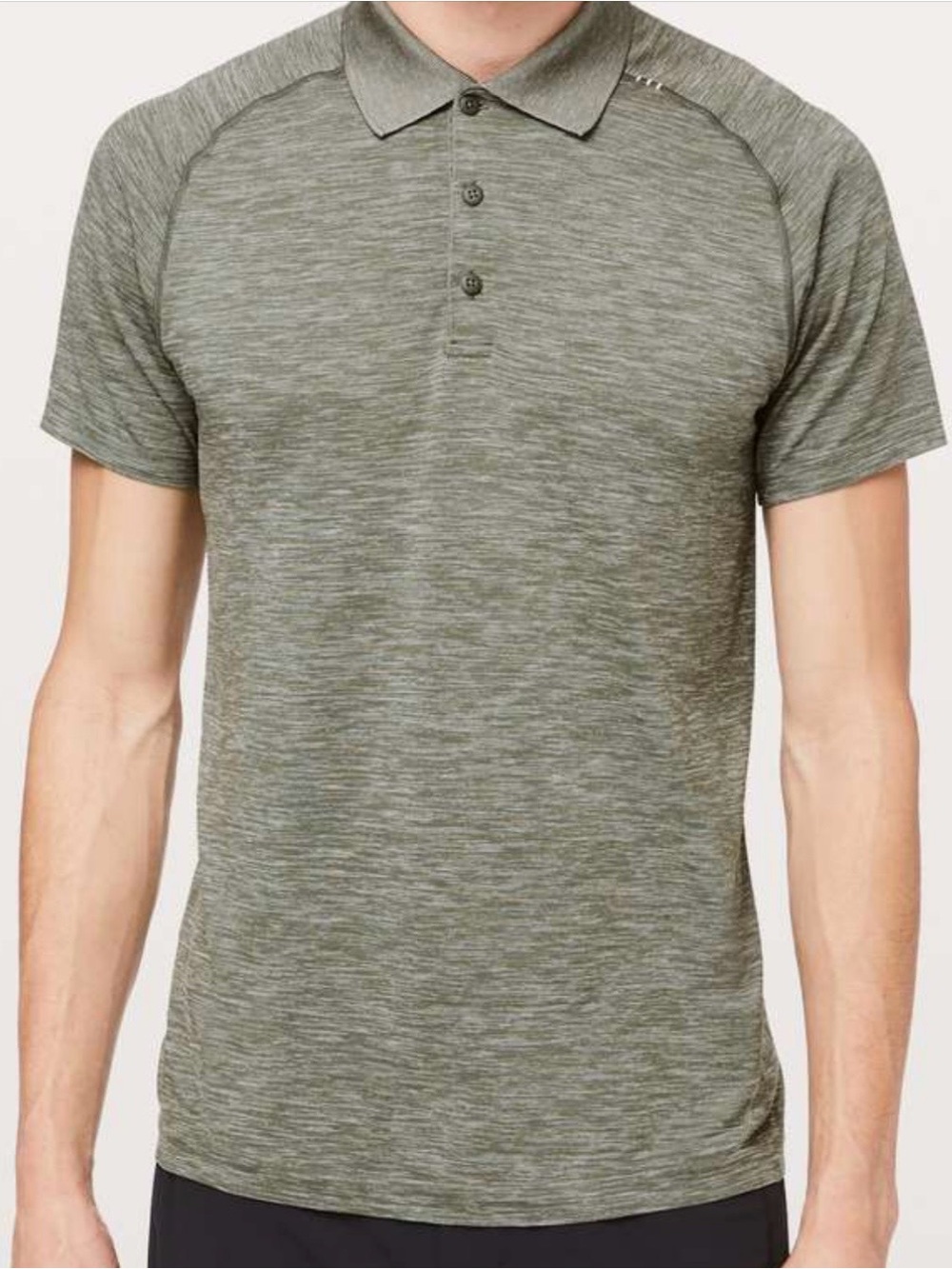 Lululemon Metal Vent Tech Polo Ocean Mist/Grey Sage Olive Green Men Sz XXL Read